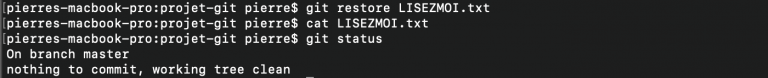 git restore commande